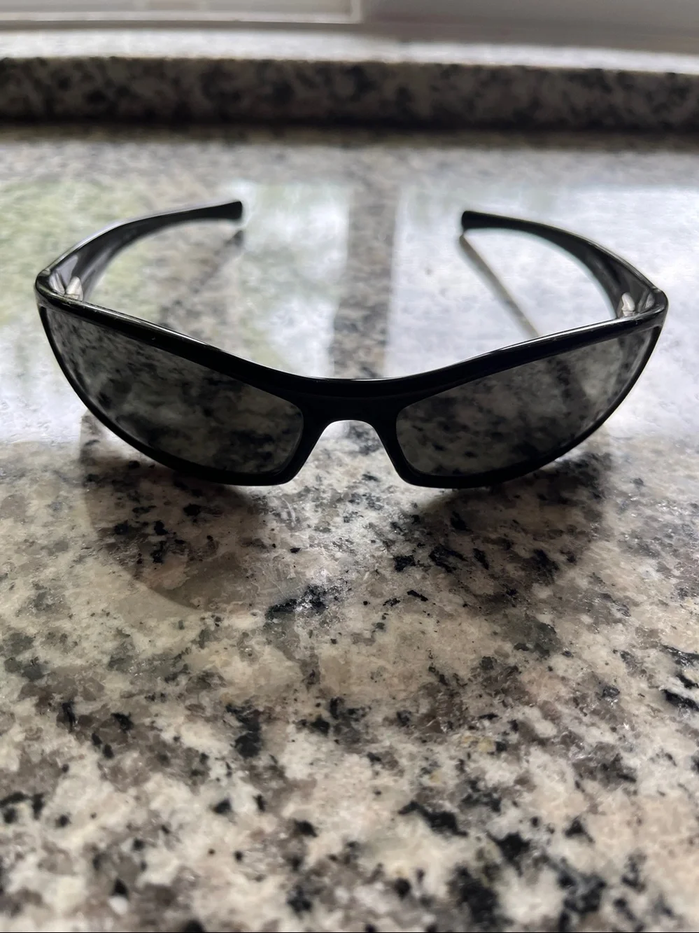 Maui Jim Black Wrap Sunglasses with Dark Lenses